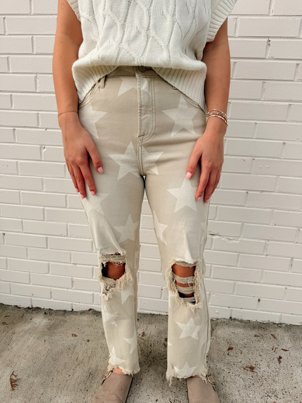 Written in the Stars Distressed Jeans