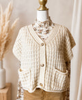 The Cozy Waffle Knit Button Vest