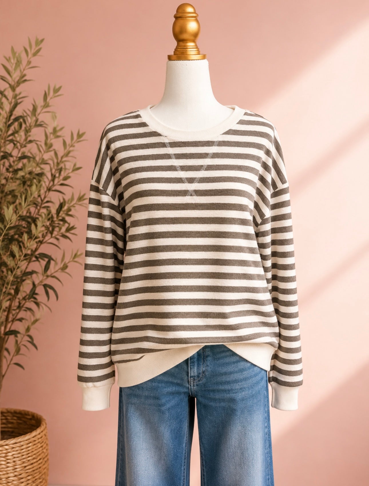 The Easy Does It Striped Pullover