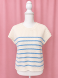 Coastal Breeze Striped Knit Sweater Top
