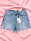 Zenana Sunny Days Frayed Denim Shorts