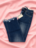 Zenana Midnight Fringe Straight Leg Jeans