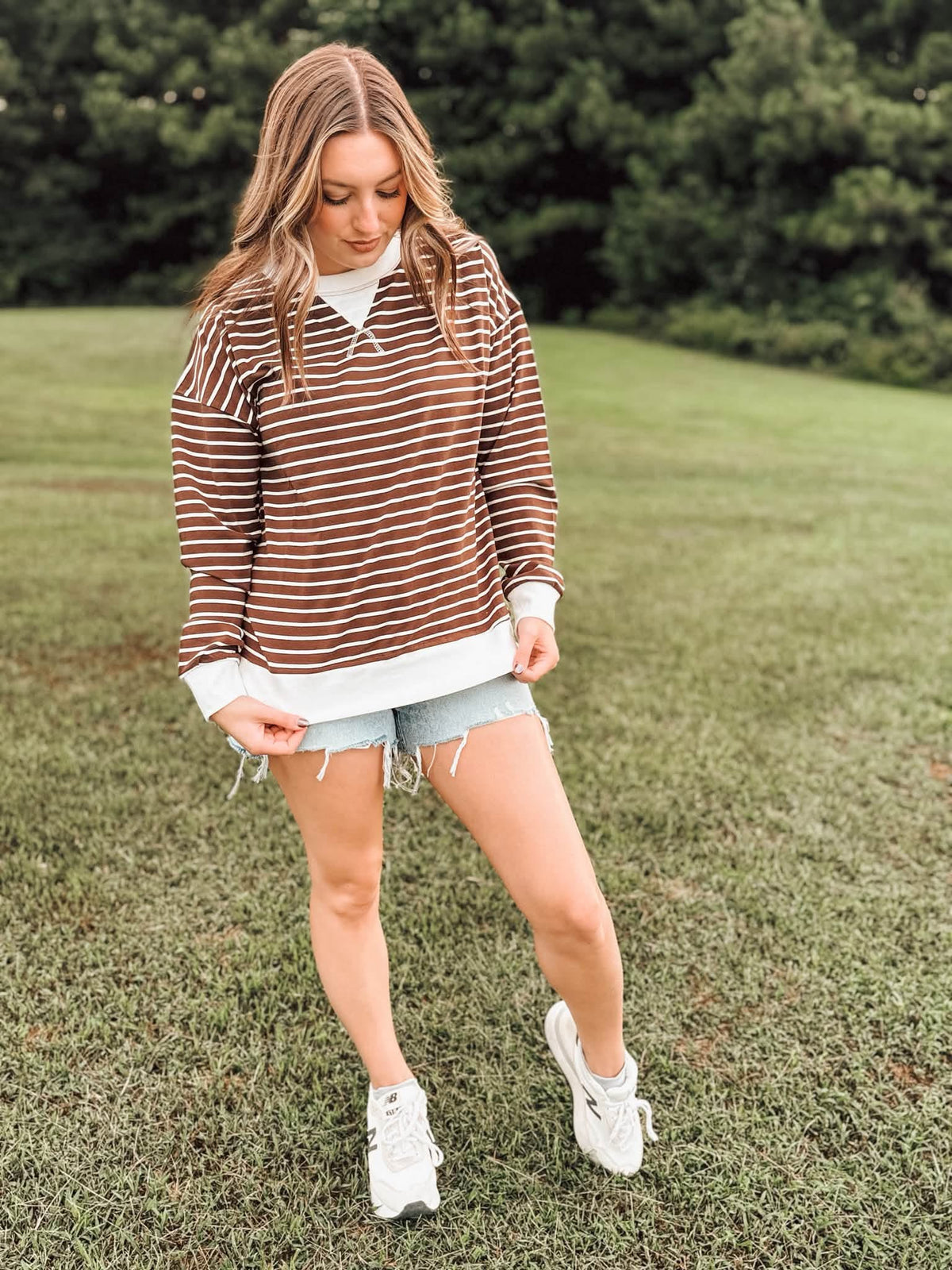 The Everyday Striped Pullover 🤎